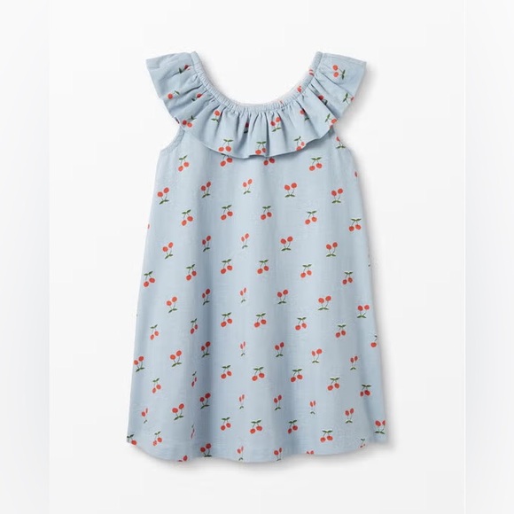Hanna Andersson Other - Hanna Andersson Very Cherry Ruffle Neck Swing Dress